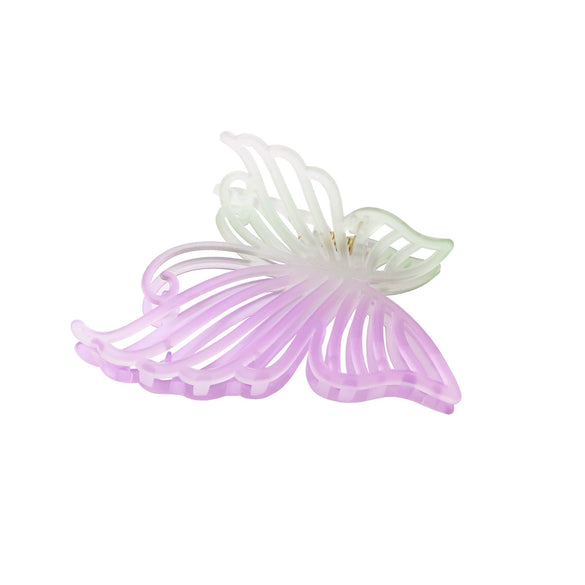 Women's Retro Butterfly Hair Shark Clip With Frosted Gradient Color And Baking Paint Design