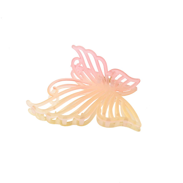 Women's Retro Butterfly Hair Shark Clip With Frosted Gradient Color And Baking Paint Design