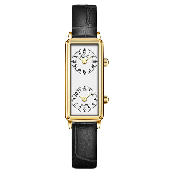 Women's Retro Casual Alloy Case Belt Strap Square Quartz Belt Watch