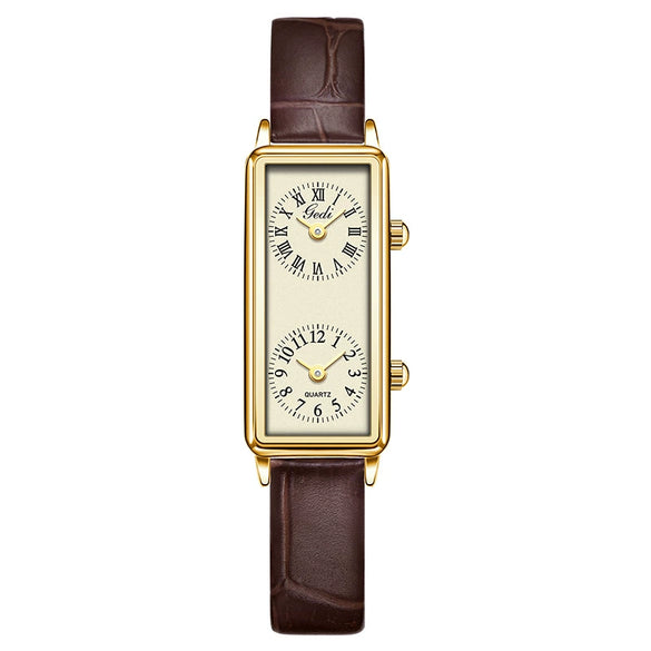 Women's Retro Casual Alloy Case Belt Strap Square Quartz Belt Watch