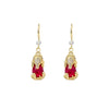 Women's Retro Copper Pixiu Animal Earrings With Micro Inlaid Zircon Minimalist Auspicious Design