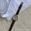 Women's Retro Dark Green Roman Starry Alloy Case Ordinary Glass Mirror Quartz Watch With Round Dial