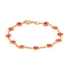 Women's Retro Devil Eye Geometric Copper Bracelet With Electroplated Finish Fashion Wrist Chain