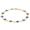 Women's Retro Devil Eye Geometric Copper Bracelet With Electroplated Finish Fashion Wrist Chain