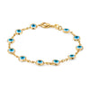 Women's Retro Devil Eye Geometric Copper Bracelet With Electroplated Finish Fashion Wrist Chain
