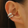 Women's Retro Doublelayer Alloy Nonpierced Ear Clips With Zirconia And Geometric Pattern