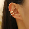Women's Retro Doublelayer Alloy Nonpierced Ear Clips With Zirconia And Geometric Pattern