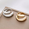 Women's Retro Doublelayer Alloy Nonpierced Ear Clips With Zirconia And Geometric Pattern