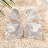 Women's Retro Electroplated Alloy Flower And Leaf Earrings With Stainless Steel Posts Exaggerated Layered Botanical Design