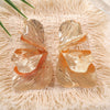 Women's Retro Electroplated Alloy Flower And Leaf Earrings With Stainless Steel Posts Exaggerated Layered Botanical Design