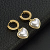 Women's Retro Elegant Exaggerated Heart Earrings Titanium Steel Metal Electroplated Statement Earrings