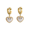 Women's Retro Elegant Exaggerated Heart Earrings Titanium Steel Metal Electroplated Statement Earrings