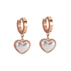 Women's Retro Elegant Exaggerated Heart Earrings Titanium Steel Metal Electroplated Statement Earrings