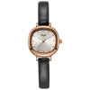 Women's Retro Elegant Fashion Alloy Pu Rose Gold Watch With Square Dial