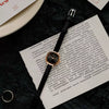 Women's Retro Elegant Fashion Alloy Pu Rose Gold Watch With Square Dial