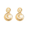 Women's Retro Elegant Metal Tassel Earrings With Geometric Pattern And Electroplating Treatment