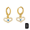 Women's Retro Evil Eye Geometric Copper Earrings