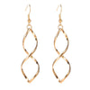Women's Retro Exaggerated Round Hollow Semicircle Tassel Metal Geometric Electroplated Earrings