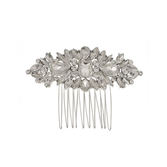 Women's Retro Exotic Bridal Hair Comb Alloy Geometric Weaving Rhinestone Hair Accessory For Wedding And Banquet
