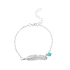 Women's Retro Fashion Hollow Leaf Alloy Feather Anklet