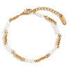 Women's Retro Fashion Stainless Steel Geometric Handmade Chain Bracelet Plated 18K Gold