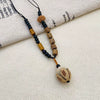 Women's Retro Feather Pendant Necklace Mixed Materials Alloy Leaf Electroplating
