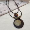 Women's Retro Feather Pendant Necklace Mixed Materials Alloy Leaf Electroplating