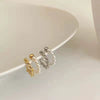 Women's Retro Geometric Alloy Pearl Clip On Earrings Elegant Electroplated Ear Clips Without Piercing Fashion Jewelry