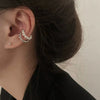 Women's Retro Geometric Alloy Pearl Clip On Earrings Elegant Electroplated Ear Clips Without Piercing Fashion Jewelry