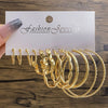Women's Retro Geometric Alloy Pearl Earrings Set With Electroplating