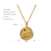 Women's Retro Geometric Architectural Jewelry Set With Embossed Stainless Steel Necklace Earrings Ring And Bracelet