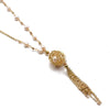 Women's Retro Geometric Beaded Pearl Chain Necklace With Electroplated Floral Design High Quality Fashion Jewelry