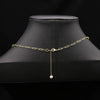 Women's Retro Geometric Beaded Pearl Chain Tassel Necklace With Electroplated Detail Elegant Sweater Chain Jewelry