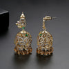 Women's Retro Geometric Copper Tassel Earrings With Zircon Crystal Accents And Electroplated Court Style Design
