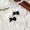 Women's Retro Geometric Flocking Velvet Pearl Bow Handmade Hairpin Hair Accessory