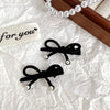 Women's Retro Geometric Flocking Velvet Pearl Bow Handmade Hairpin Hair Accessory