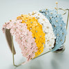 Women's Retro Geometric Glass Diamond Flower Headband Hair Accessories