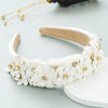 Women's Retro Geometric Glass Diamond Flower Headband Hair Accessories