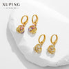 Women's Retro Geometric Gold Plated Earrings With Colorful Artificial Gemstone Accents