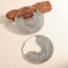 Women's Retro Geometric Hollow Round Earrings Electroplated Stainless Steel Fashion Jewelry Wholesale