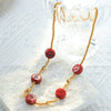 Women's Retro Geometric Liuli Pendant Stainless Steel Necklace