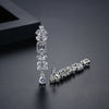 Women's Retro Geometric Long Tassel Earrings With Zircon Accents Electroplated Copper Medieval Style Drop Jewelry