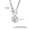 Women's Retro Geometric Metal Doublelayer O Word Chain Necklace With Portrait Relief And Electroplating Design