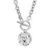 Women's Retro Geometric Metal Doublelayer O Word Chain Necklace With Portrait Relief And Electroplating Design