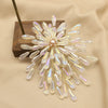 Women's Retro Geometric Natural Freshwater Pearl Brooch With Colorful Branch And Sunflower Design Electroplated Pearl Pin