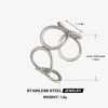 Women's Retro Geometric Open Ring In Electroplated Stainless Steel With Linear Round Design