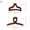 Women's Retro Geometric Pattern Acrylic Hair Claw Clip Handmade Elegant Hair Accessory