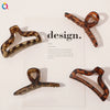 Women's Retro Geometric Pattern Acrylic Hair Claw Clip Handmade Elegant Hair Accessory