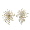 Women's Retro Geometric Pearl Branch Earrings With Electroplated Finish High Grade Niche Design