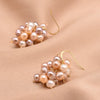 Women's Retro Geometric Pearl Earrings With Embossed Electroplated Finish High Quality 925 Silver Jewelry